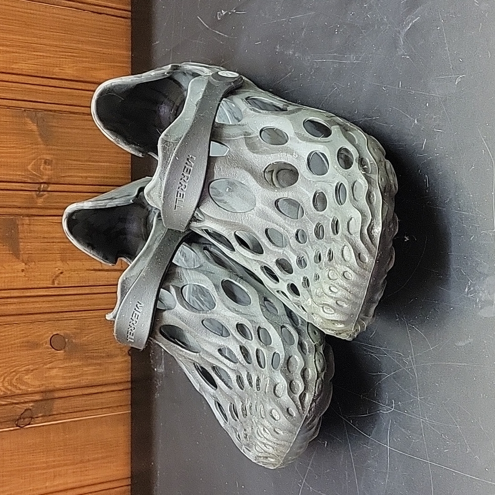Merrell woman 9.5 and men 8